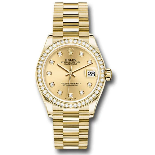 Rolex Datejust 31mm - Gold President - Yellow Gold - Dia Bezel