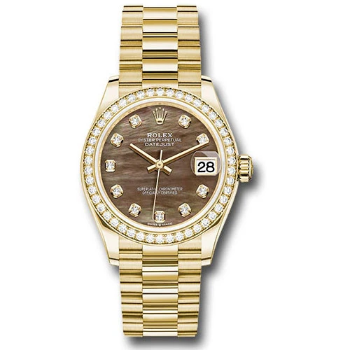 Rolex Datejust 31mm - Gold President - Yellow Gold - Dia Bezel