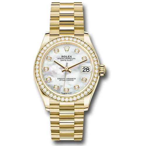 Rolex Datejust 31mm - Gold President - Yellow Gold - Dia Bezel
