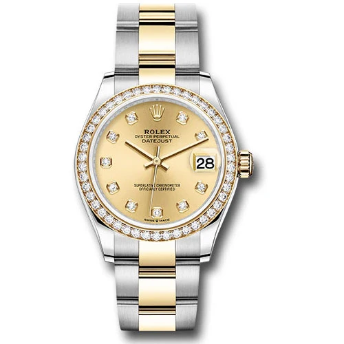 Rolex Datejust 31mm - Steel and Gold Yellow Gold - 46 Dia Bezel - Oyster