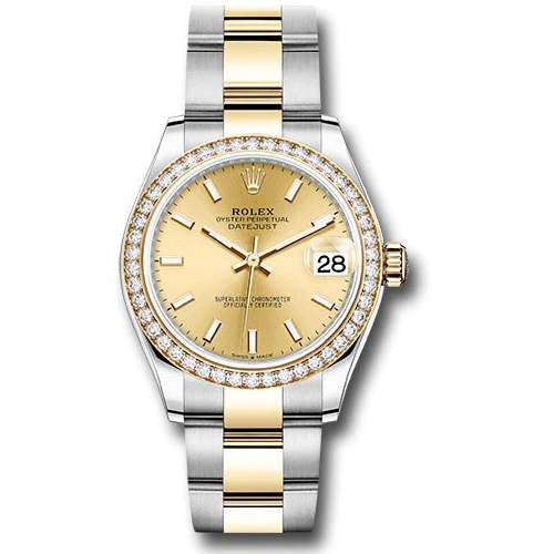 Rolex Datejust 31mm - Steel and Gold Yellow Gold - 46 Dia Bezel - Oyster