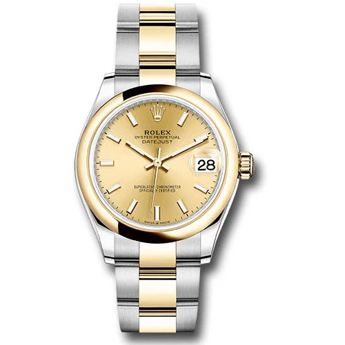 Rolex Datejust 31mm - Steel and Gold Yellow Gold - Domed Bezel - Oyster