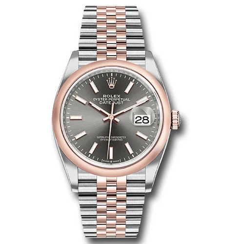 Rolex Datejust 36mm - Steel and Gold Pink Gold - Domed Bezel - Jubilee