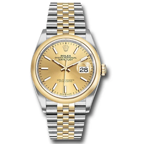 Rolex Datejust 36mm - Steel and Gold Yellow Gold - Domed Bezel - Jubilee