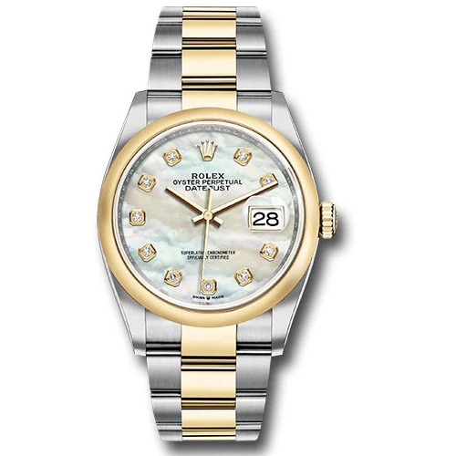 Rolex Datejust 36mm - Steel and Gold Yellow Gold - Domed Bezel - Oyster