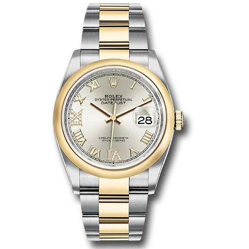 Rolex Datejust 36mm - Steel and Gold Yellow Gold - Domed Bezel - Oyster