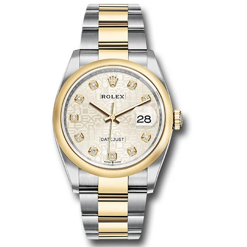 Rolex Datejust 36mm - Steel and Gold Yellow Gold - Domed Bezel - Oyster
