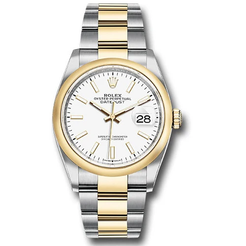 Rolex Datejust 36mm - Steel and Gold Yellow Gold - Domed Bezel - Oyster