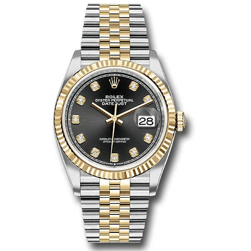 Rolex Datejust 36mm - Steel and Gold Yellow Gold - Fluted Bezel - Jubilee