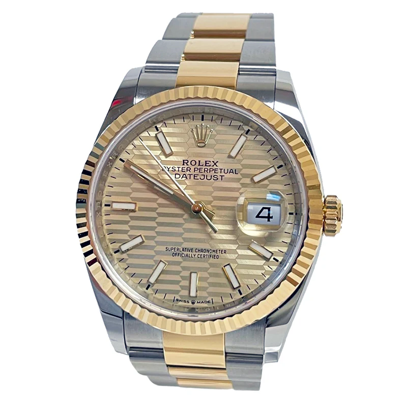 Rolex Datejust 36mm - Steel and Gold Yellow Gold - Fluted Bezel - Jubilee - Image 2