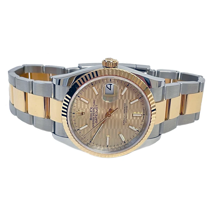 Rolex Datejust 36mm - Steel and Gold Yellow Gold - Fluted Bezel - Jubilee - Image 5