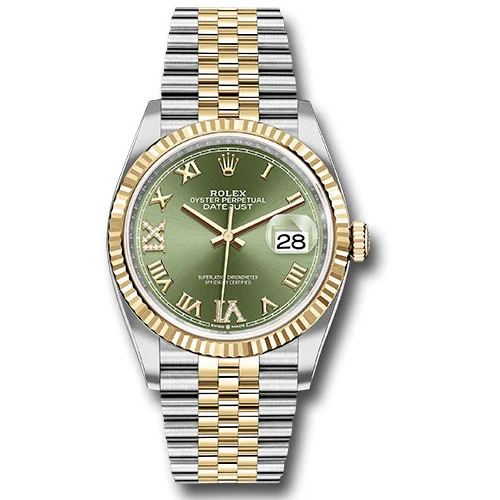 Rolex Datejust 36mm - Steel and Gold Yellow Gold - Fluted Bezel - Jubilee