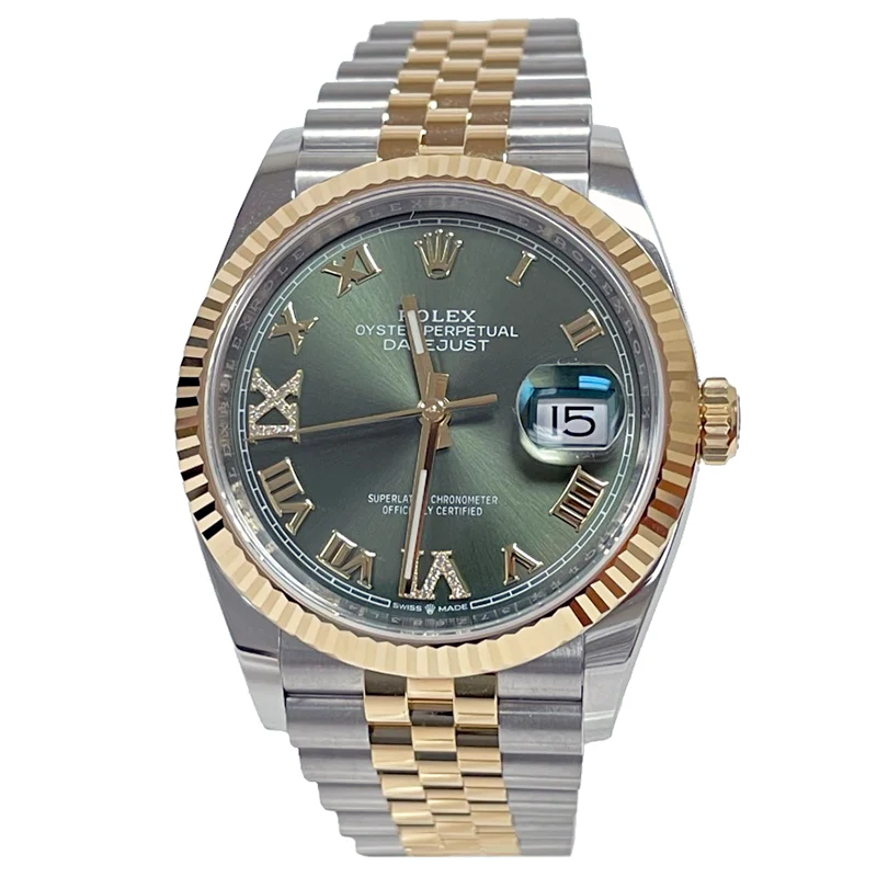 Rolex Datejust 36mm - Steel and Gold Yellow Gold - Fluted Bezel - Jubilee - Image 2