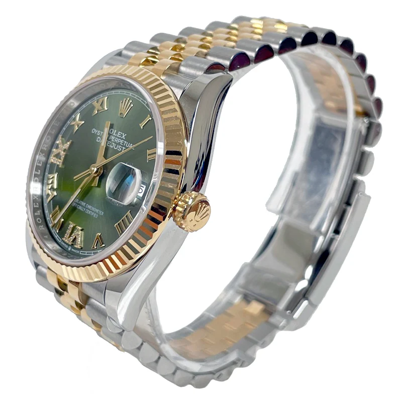 Rolex Datejust 36mm - Steel and Gold Yellow Gold - Fluted Bezel - Jubilee - Image 3