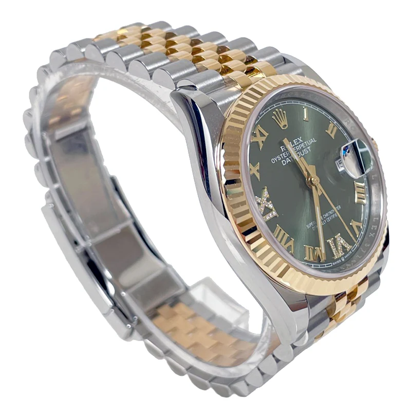 Rolex Datejust 36mm - Steel and Gold Yellow Gold - Fluted Bezel - Jubilee - Image 4