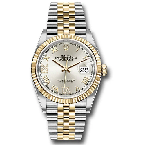 Rolex Datejust 36mm - Steel and Gold Yellow Gold - Fluted Bezel - Jubilee