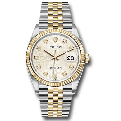 Rolex Datejust 36mm - Steel and Gold Yellow Gold - Fluted Bezel - Jubilee
