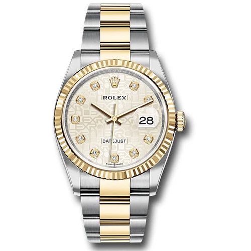 Rolex Datejust 36mm - Steel and Gold Yellow Gold - Fluted Bezel - Oyster