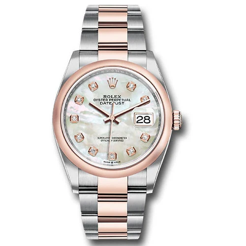 Rolex Datejust 36mm - Steel and Rose Gold - Domed Bezel - Oyster