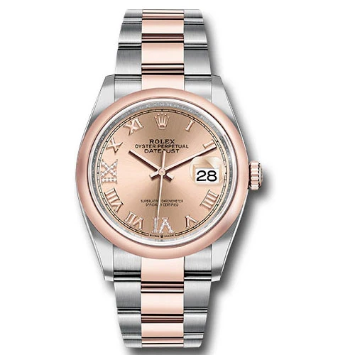 Rolex Datejust 36mm - Steel and Rose Gold - Domed Bezel - Oyster