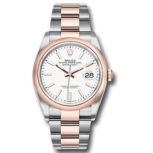 Rolex Datejust 36mm - Steel and Rose Gold - Domed Bezel - Oyster