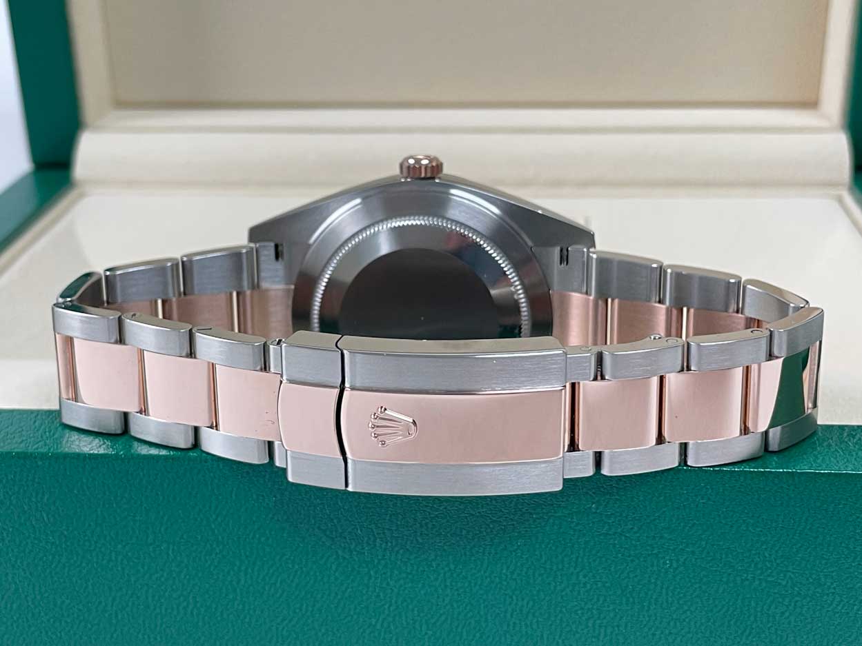 Rolex Datejust 41 Steel and Pink Gold - Fluted Bezel - Oyster - Image 6