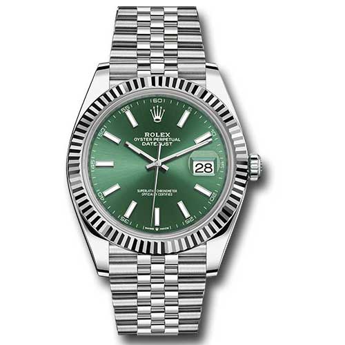 Rolex Datejust 41mm Steel and White Gold - Fluted Bezel - Jubilee