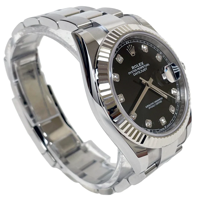 Rolex Datejust 41 Steel and White Gold - Fluted Bezel - Oyster - Image 4