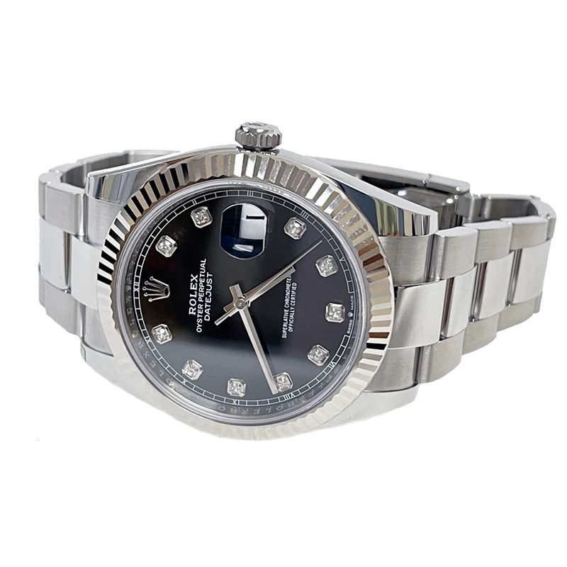 Rolex Datejust 41 Steel and White Gold - Fluted Bezel - Oyster - Image 5