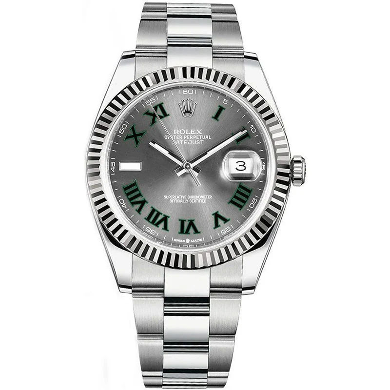 Rolex Datejust 41 Steel and White Gold - Fluted Bezel - Oyster