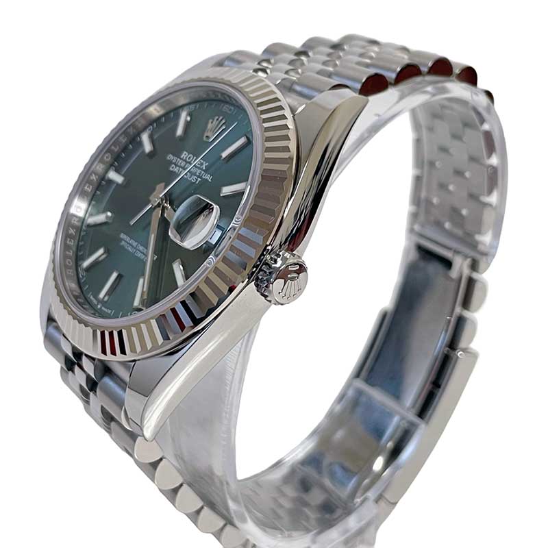 Rolex Datejust 41mm Steel and White Gold - Fluted Bezel - Jubilee - Image 3