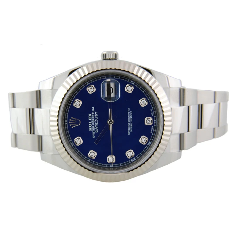 Rolex Datejust 41 Steel and White Gold - Fluted Bezel - Oyster - Image 6