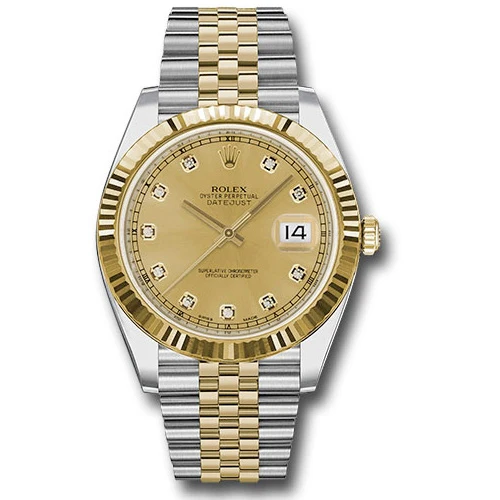 Rolex Datejust 41 Steel and Yellow Gold - Fluted Bezel - Jubilee