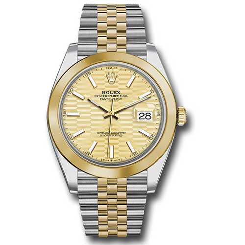 Rolex Datejust 41 Steel and Yellow Gold - Smooth Bezel - Jubilee