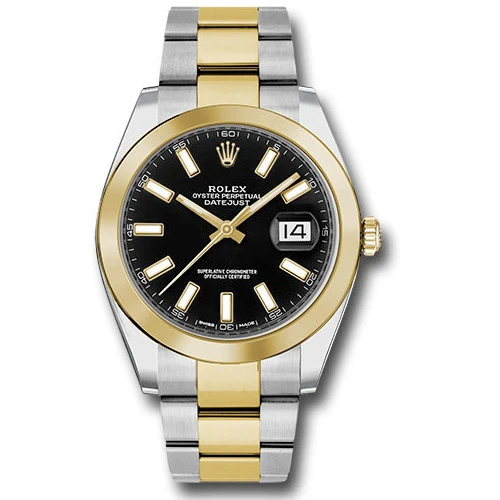 Rolex Datejust 41 Steel and Yellow Gold - Smooth Bezel - Oyster