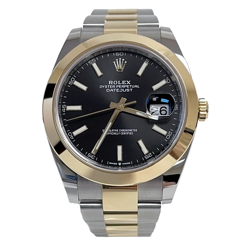 Rolex Datejust 41 Steel and Yellow Gold - Smooth Bezel - Oyster - Image 2