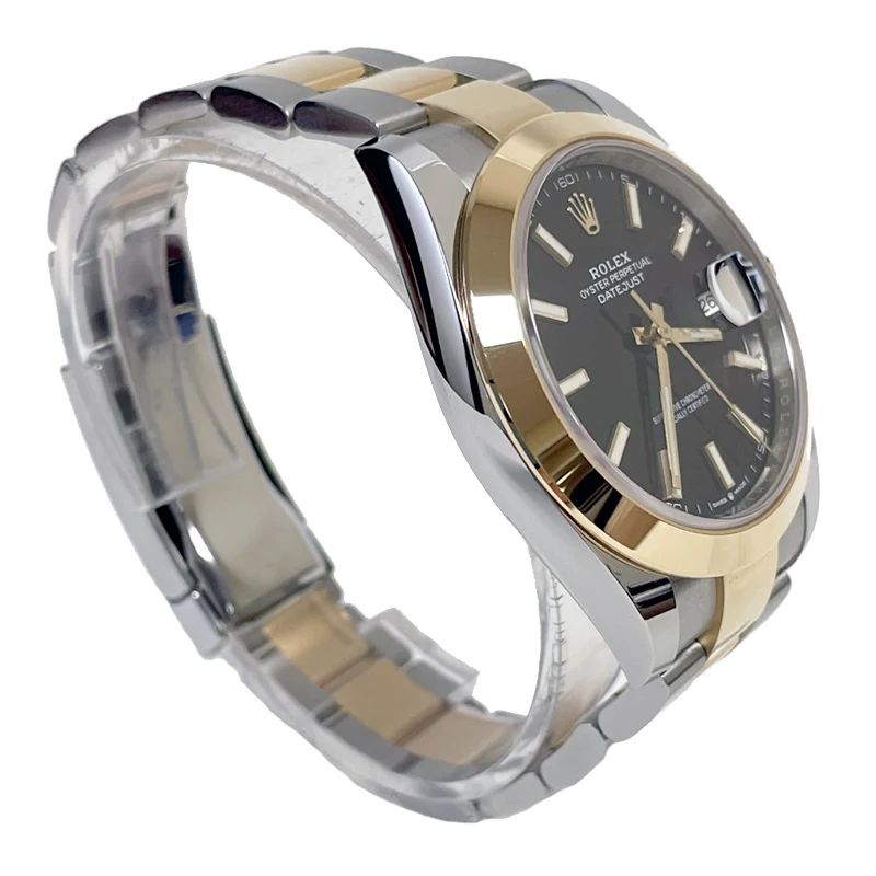 Rolex Datejust 41 Steel and Yellow Gold - Smooth Bezel - Oyster - Image 4