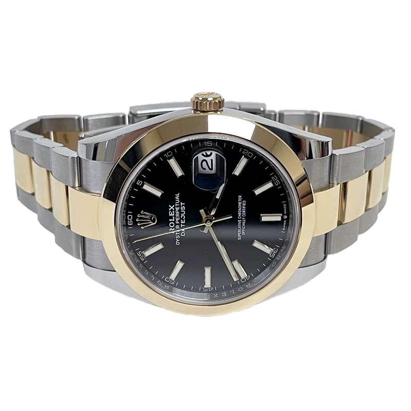 Rolex Datejust 41 Steel and Yellow Gold - Smooth Bezel - Oyster - Image 5