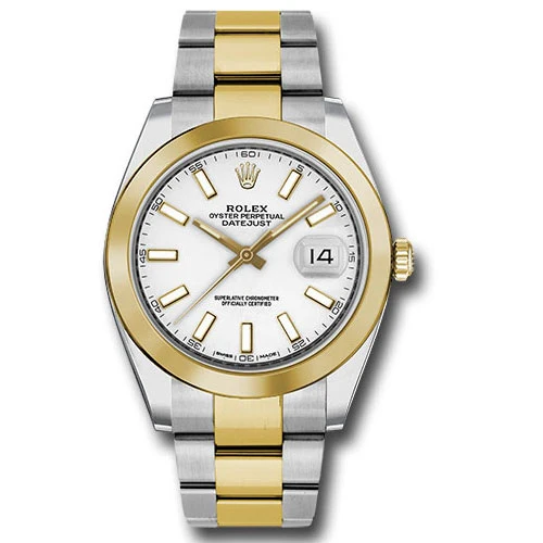 Rolex Datejust 41 Steel and Yellow Gold - Smooth Bezel - Oyster