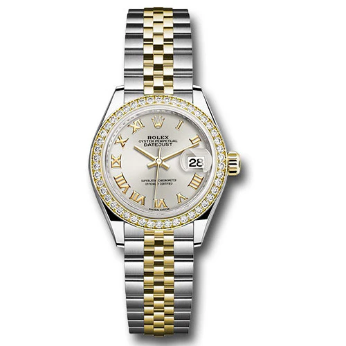Rolex Datejust Lady 28 Steel and Yellow Gold - Diamond Bezel - Jubilee