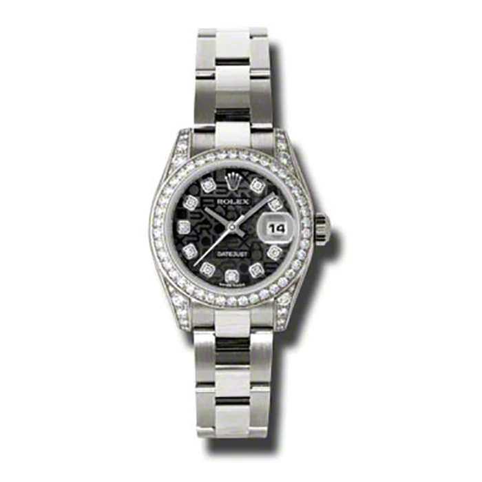 Rolex Datejust Lady - Gold President White Gold - Dia Bezel - Oyster