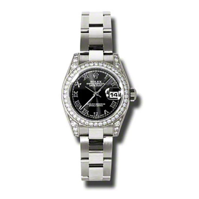 Rolex Datejust Lady - Gold President White Gold - Dia Bezel - Oyster