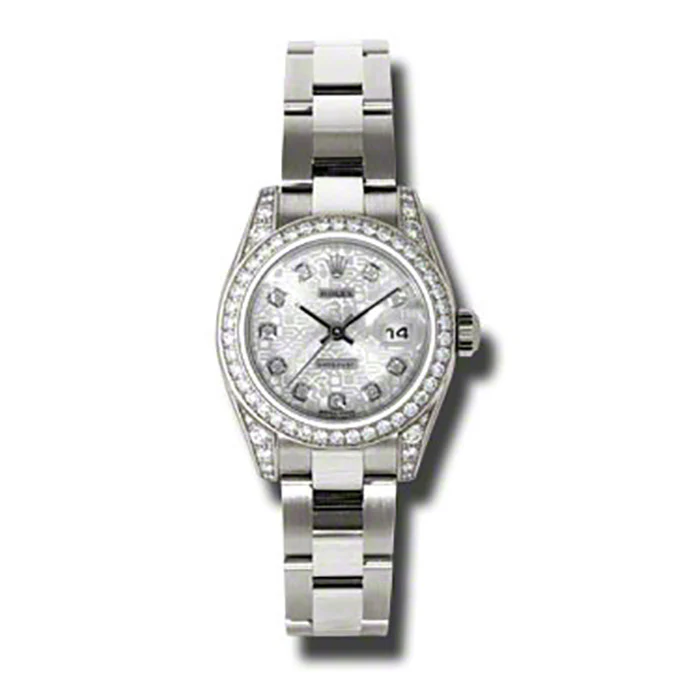Rolex Datejust Lady - Gold President White Gold - Dia Bezel - Oyster