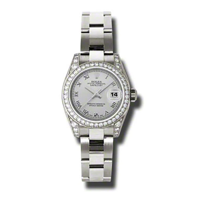 Rolex Datejust Lady - Gold President White Gold - Dia Bezel - Oyster