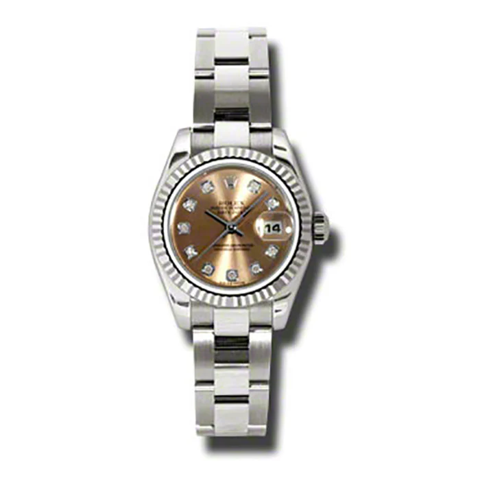 Rolex Datejust Lady - Gold President White Gold - Fluted Bezel - Oyster