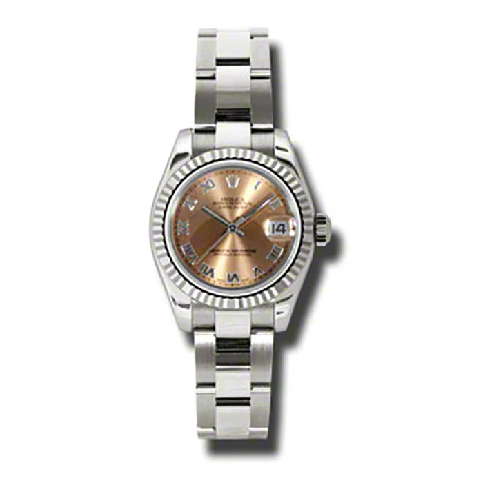 Rolex Datejust Lady - Gold President White Gold - Fluted Bezel - Oyster
