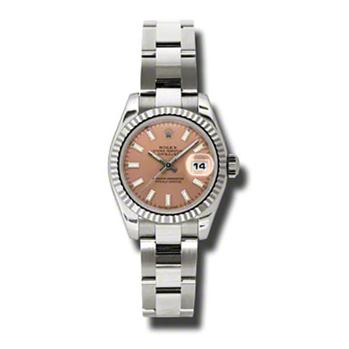 Rolex Datejust Lady - Gold President White Gold - Fluted Bezel - Oyster