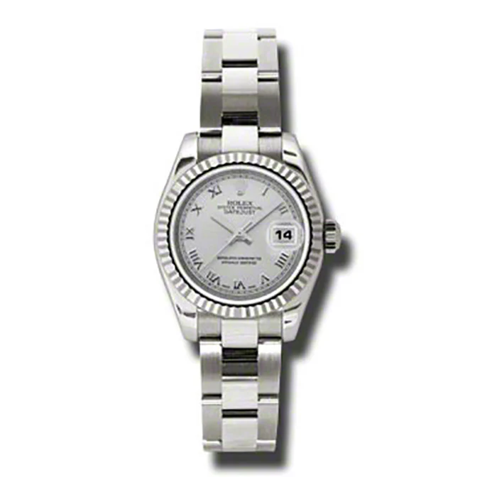 Rolex Datejust Lady - Gold President White Gold - Fluted Bezel - Oyster