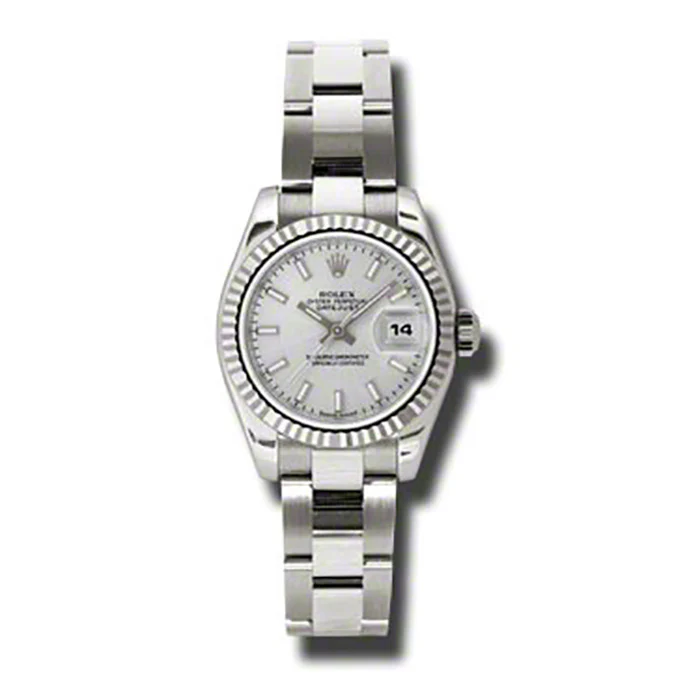 Rolex Datejust Lady - Gold President White Gold - Fluted Bezel - Oyster