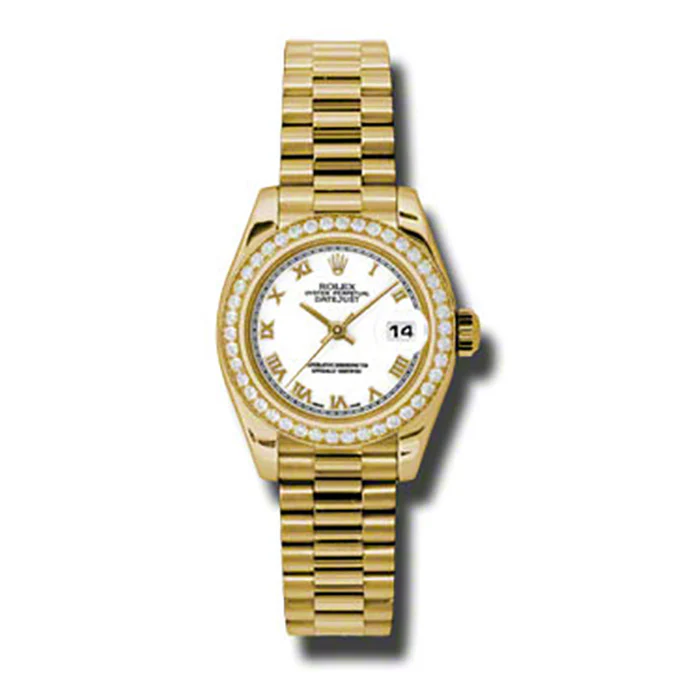 Rolex Datejust Lady - Gold President Yellow Gold - Dia Bezel - President